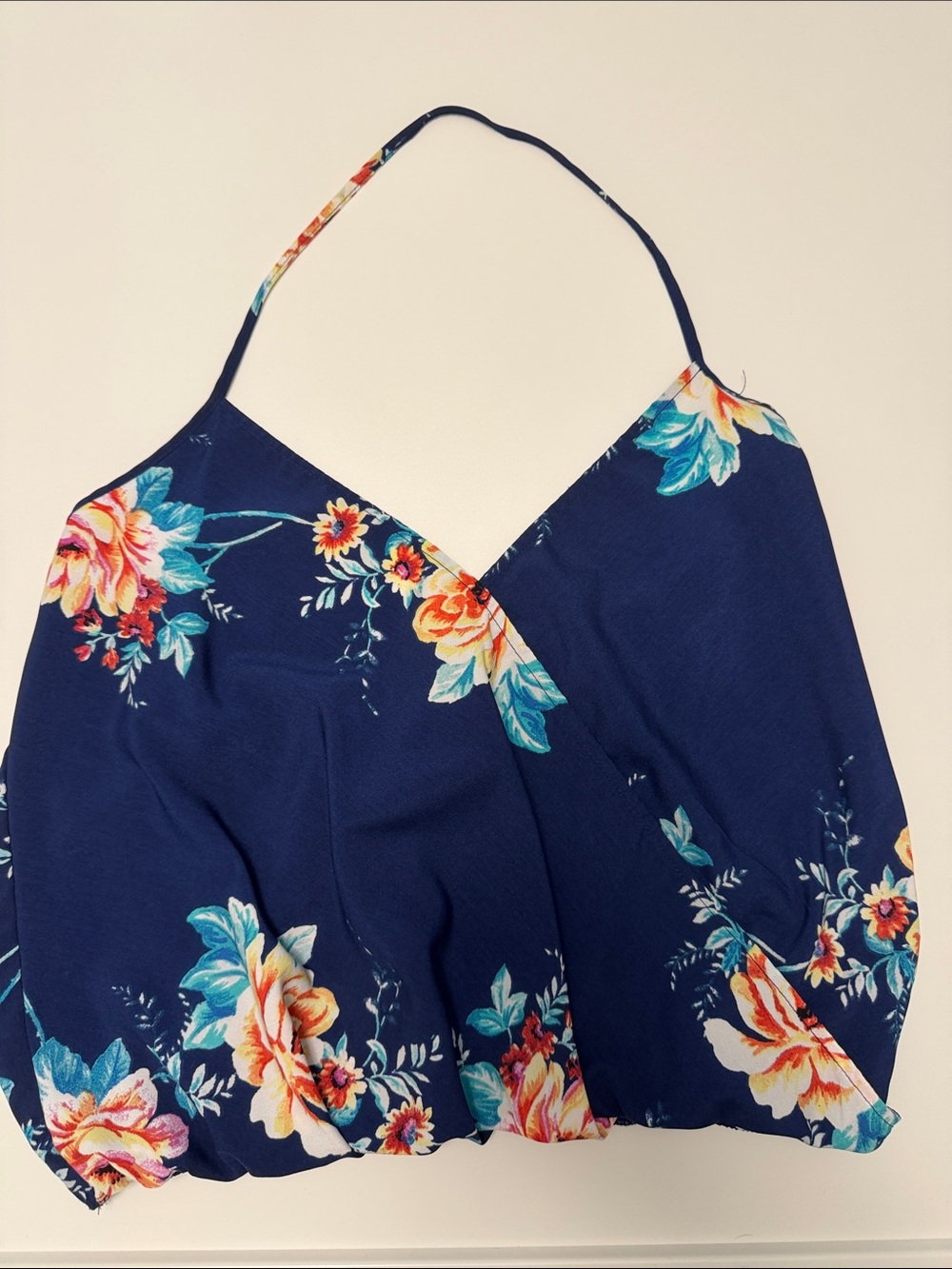 Charlotte Russe Navy Floral Tank Top